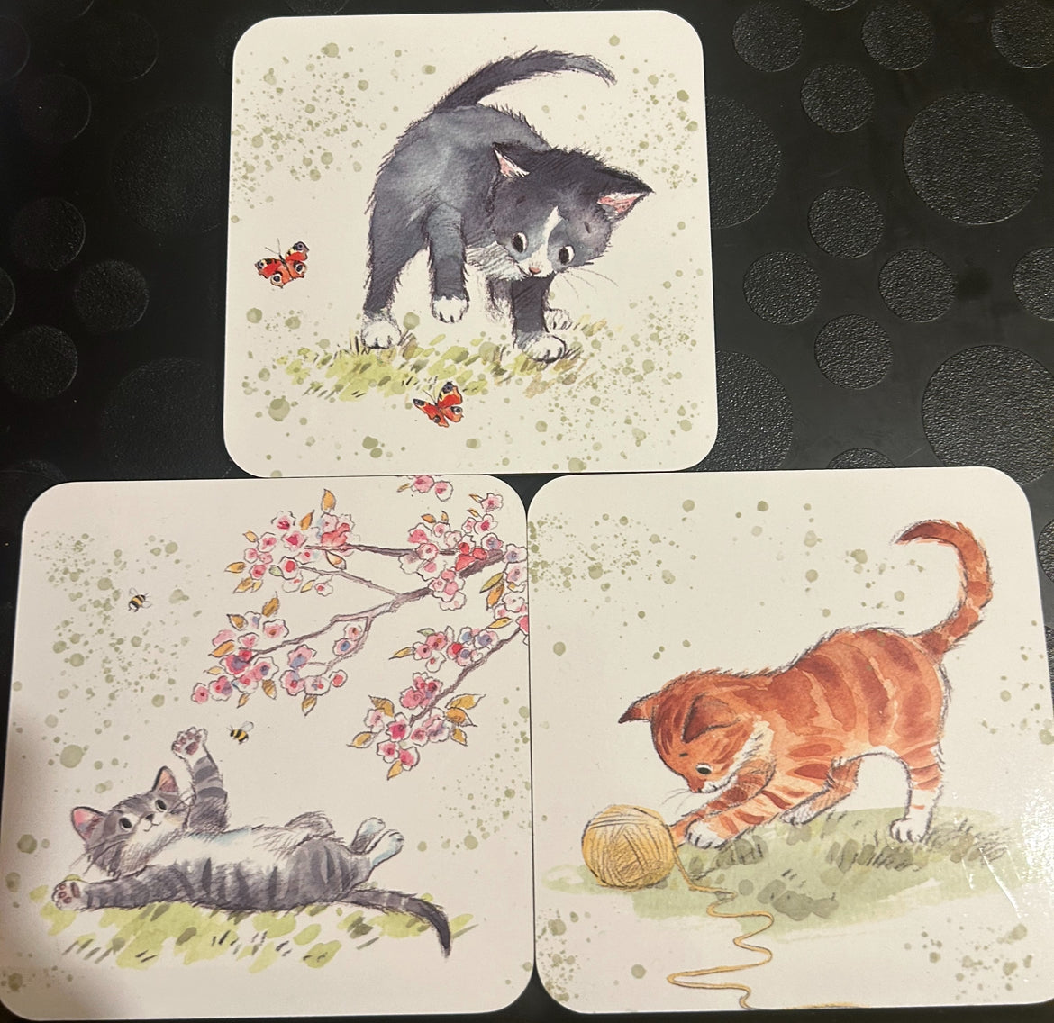Cat Coasters - 3 Designs To Choose From