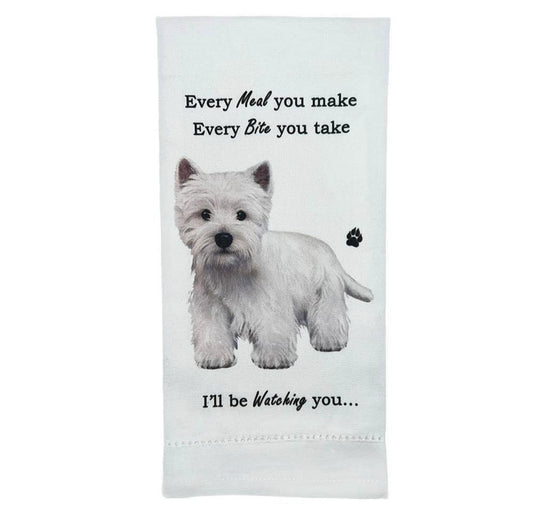 West Highland Terrier Tea Towel