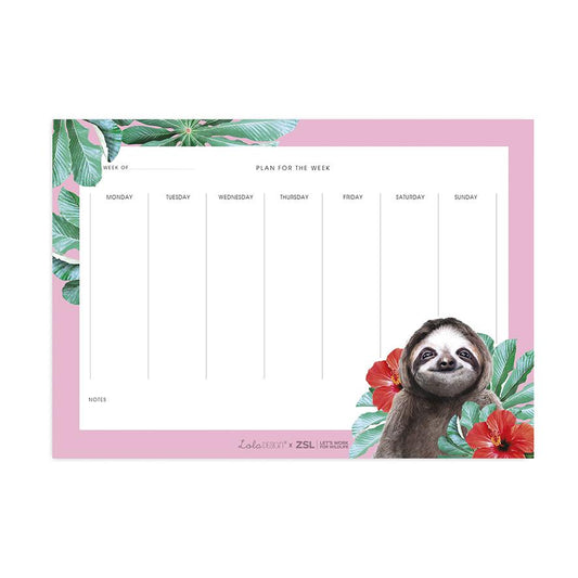 Sloth Weekly Planner