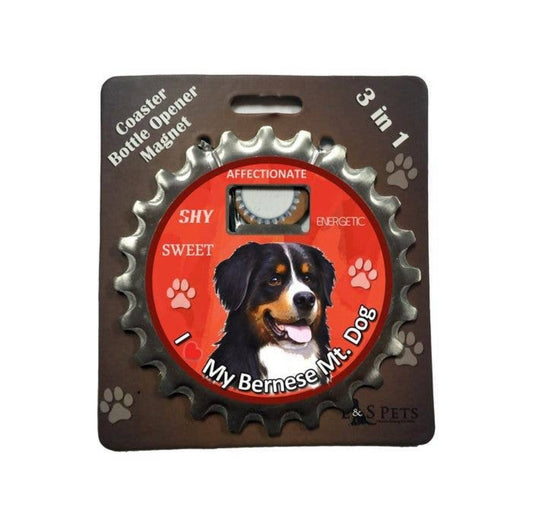 Bottle Opener Magnet - Bernese Mountain Dog