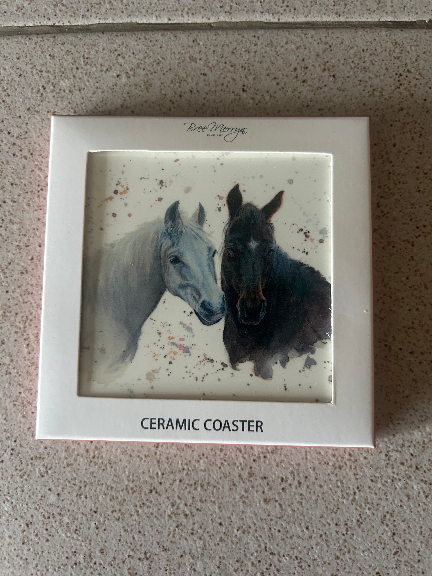 Pebbles Ceramic Horse Coaster
