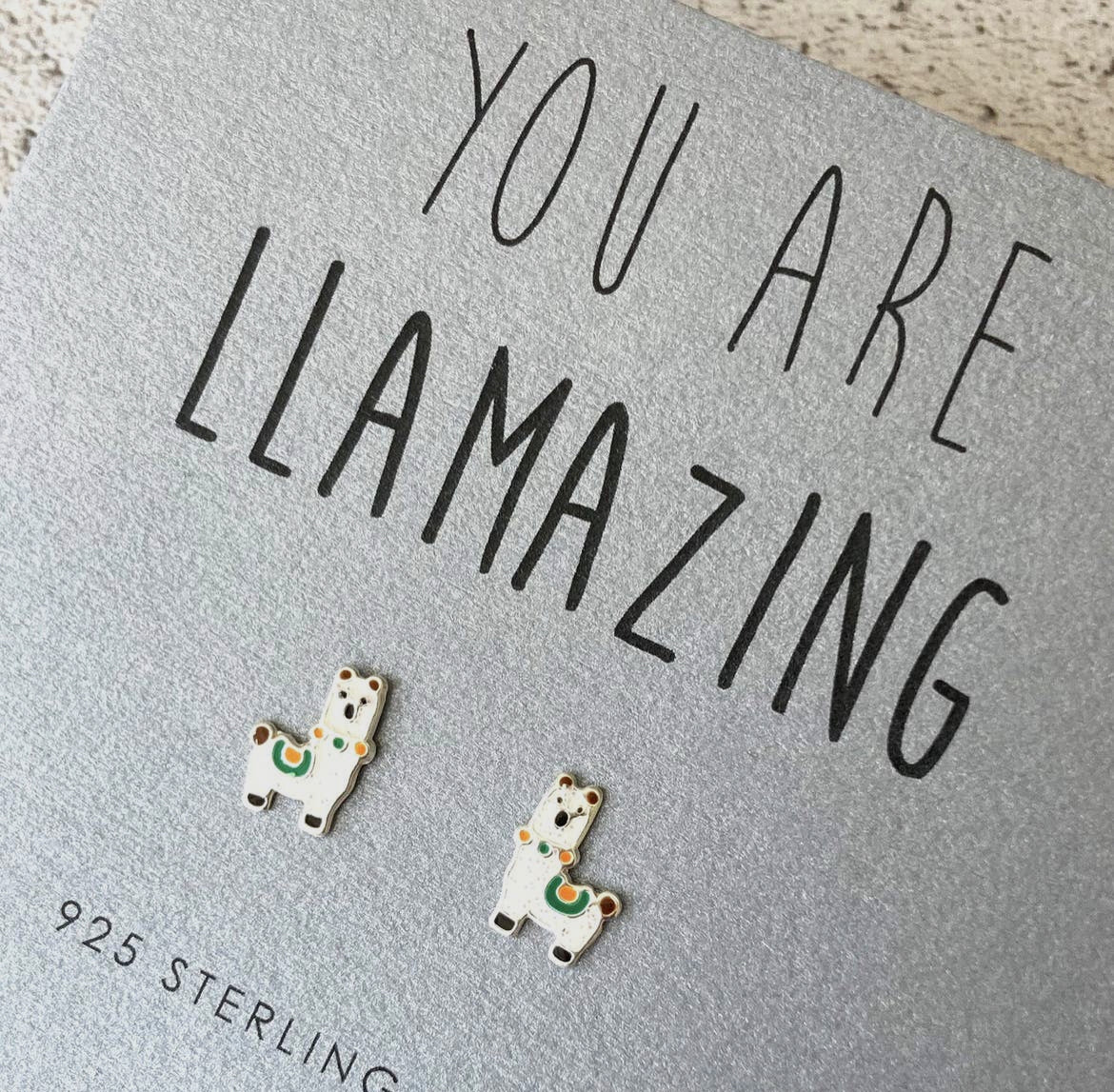 Llama Earrings Sterling Silver 925