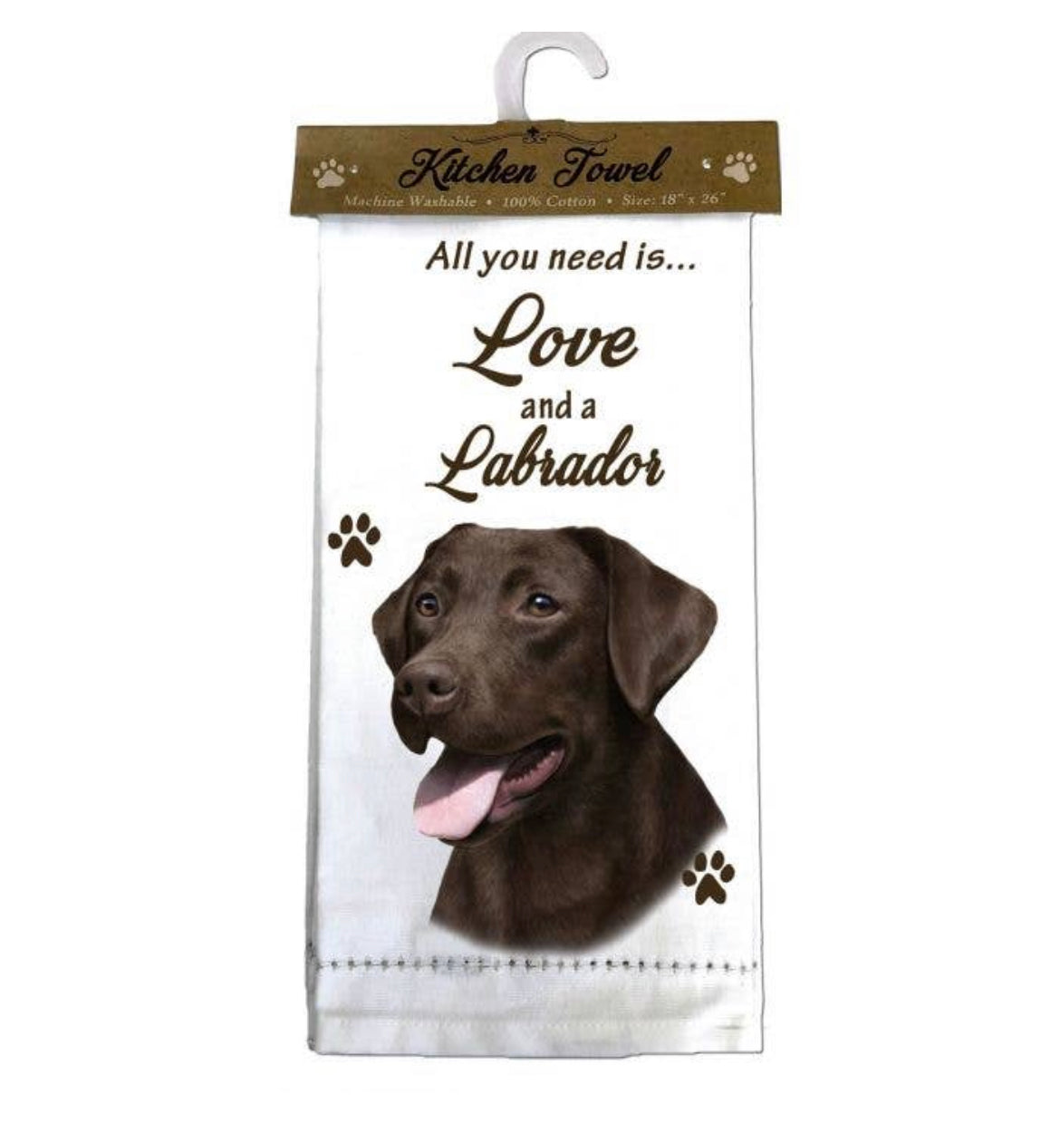 Chocolate Labrador Tea Towel