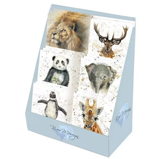 Safari Wild Animal Mini Cards - 6 Pack