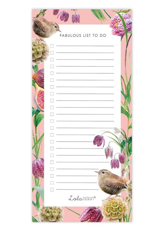 Wren Magnetic To Do/Shopping List Pad