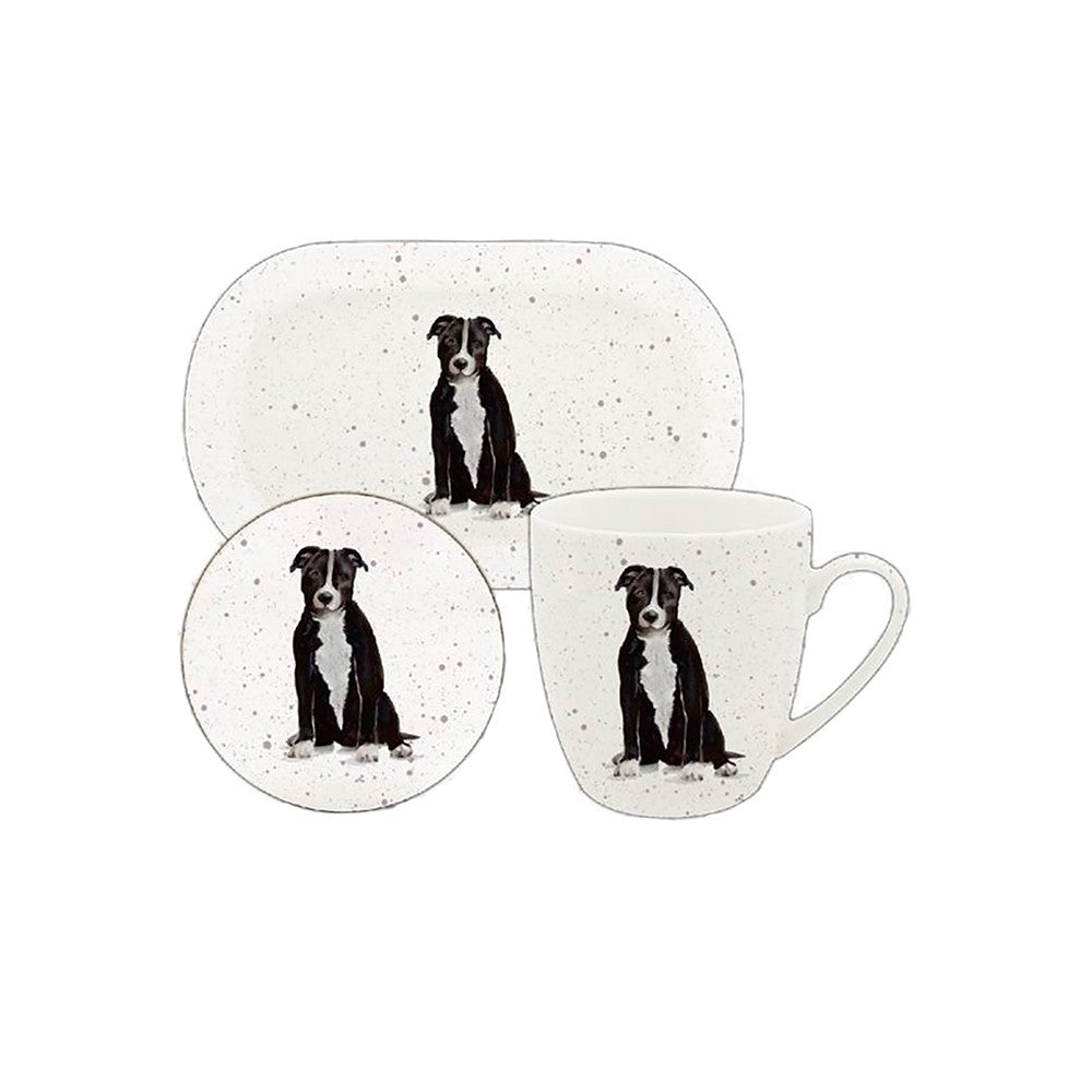 Staffordshire Bull Terrier (Staffie) - 3 Piece Set - Mug, Coaster and Mug Tray