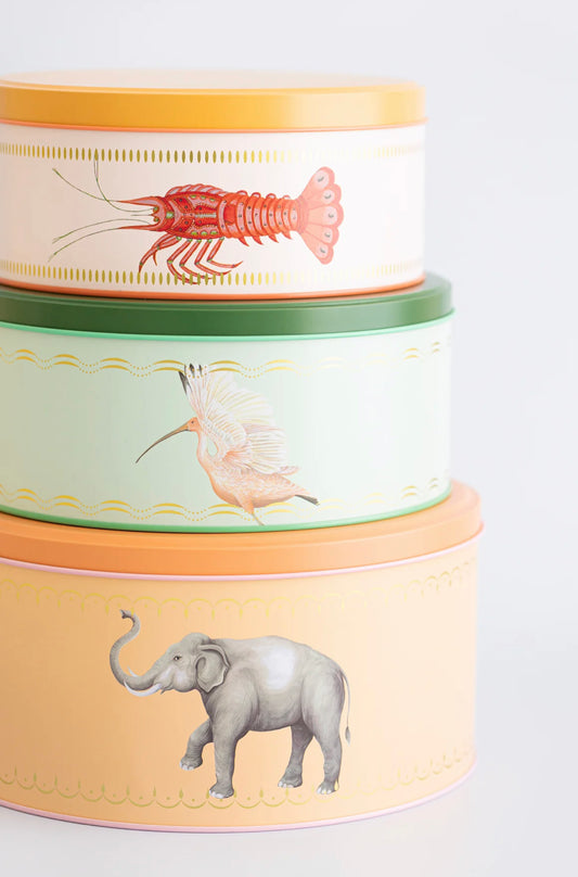 Set of 3 Cake Tins - Elephant/Ibis/Lobster - Yvonne Ellen