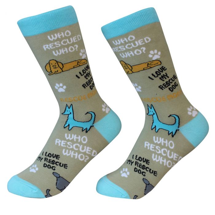 Who Rescued Who Dog Socks