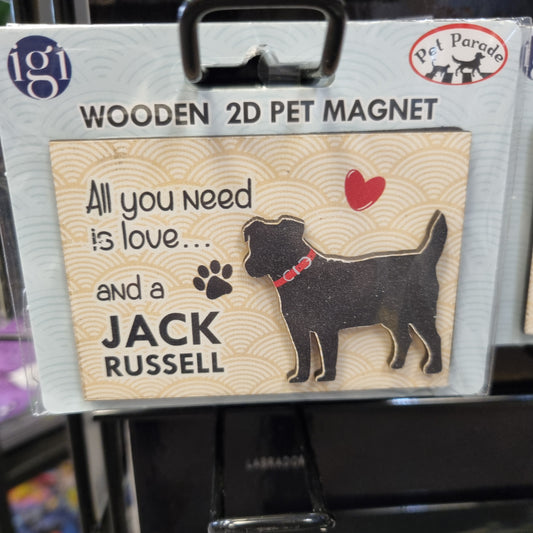 Jack Russell Wooden Magnet