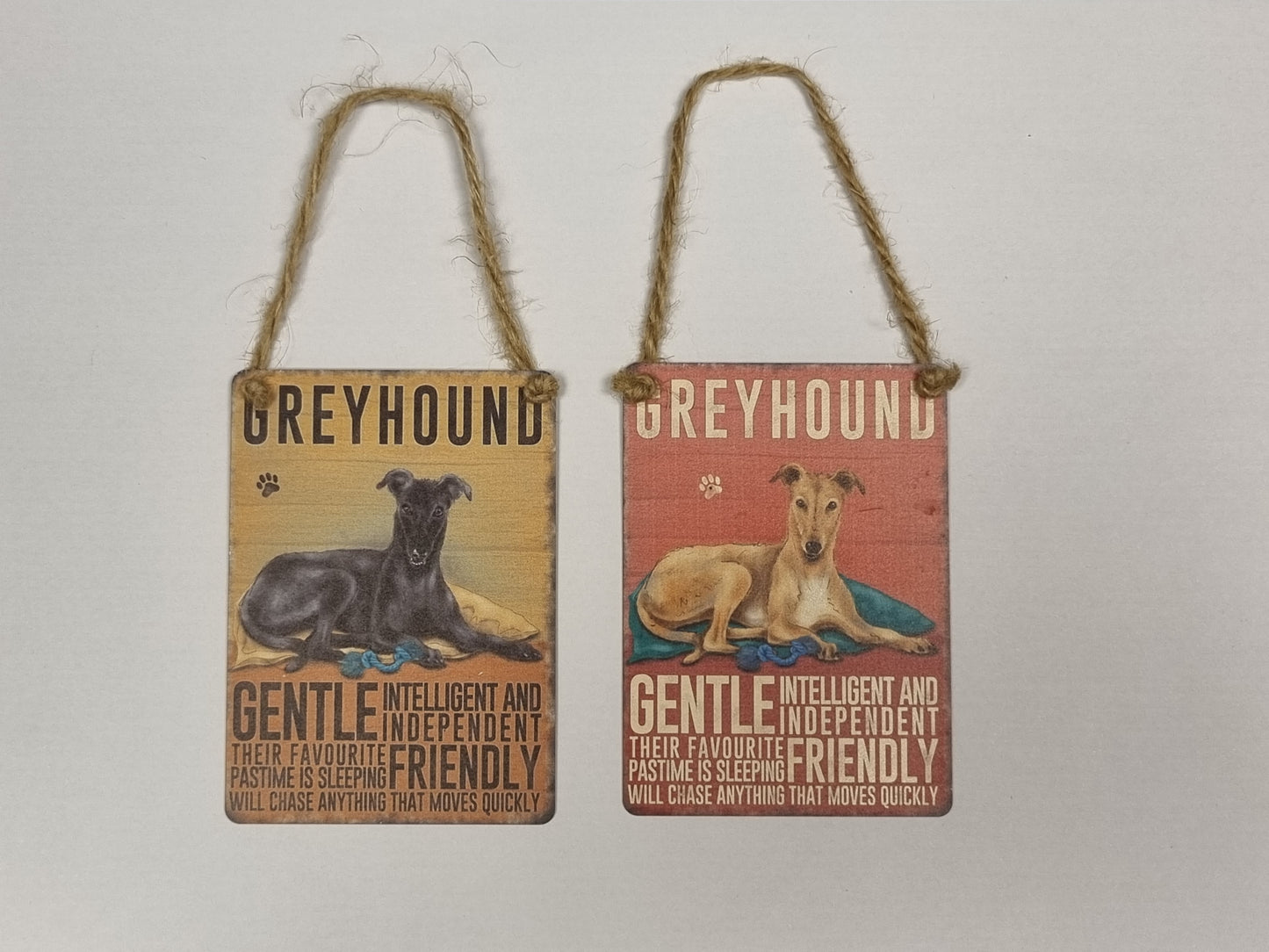Greyhound Mini Metal Plaque Sign
