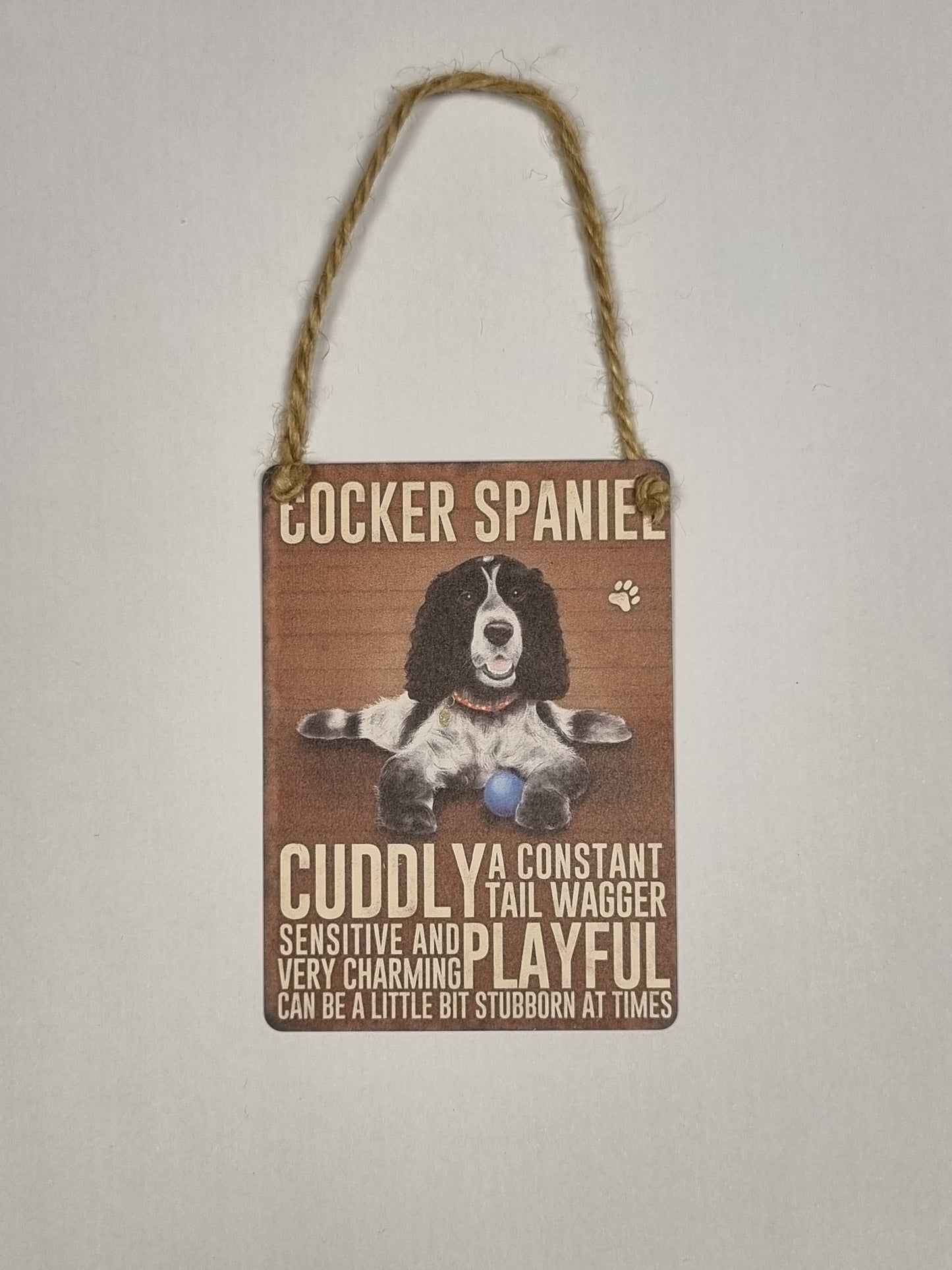 Cocker Spaniel Mini Metal Plaque Sign