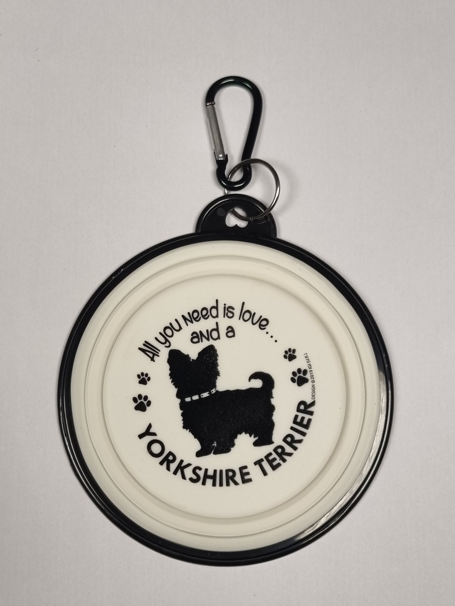 Yorkshire Terrier Collapsible Travel Bowl (small)