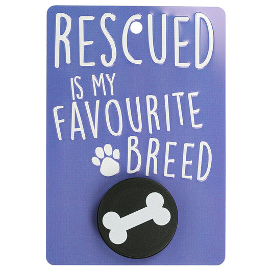 Pooch Pals Dog Lead Holder - Rescued is My Fav Breed