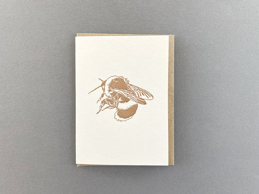 Letterpress Metallic Bee Card