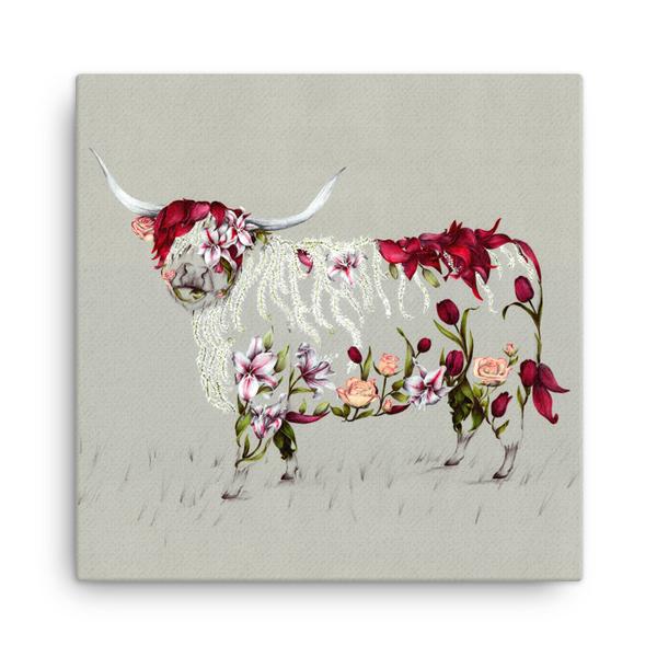 Rustic Highland Cow Mini Canvas