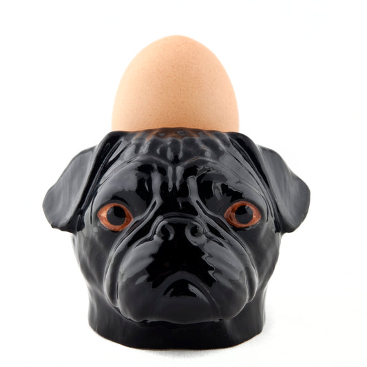 Pug Face Egg Cup - Black