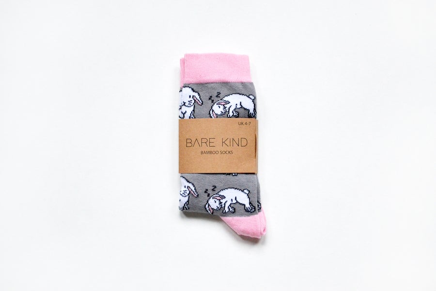 'Save the Rabbits' Bamboo Socks for Adults