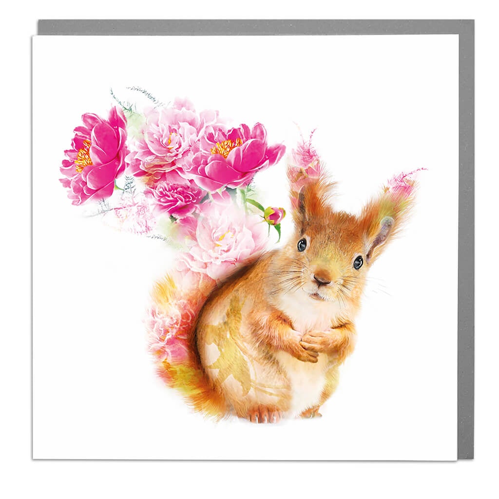 Botanical Squirrel Card