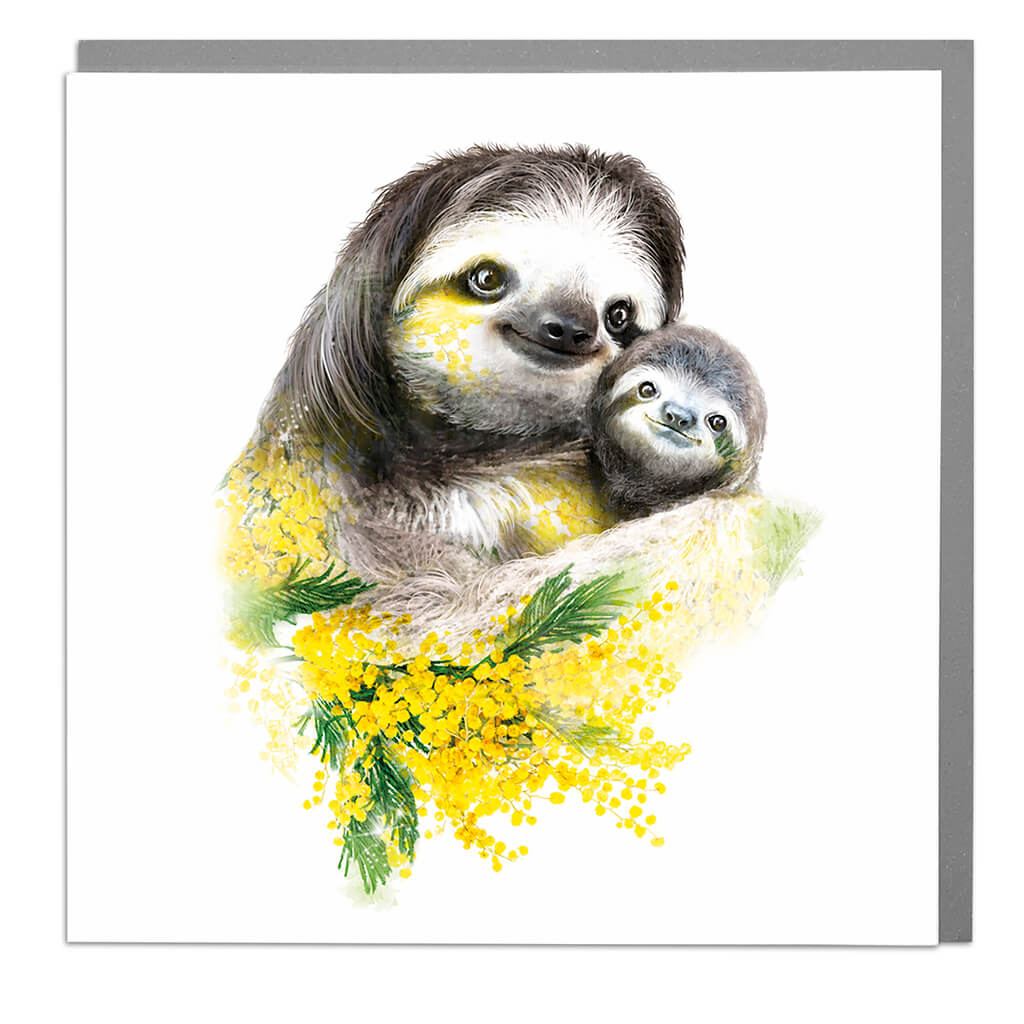 Botanical Sloths Card