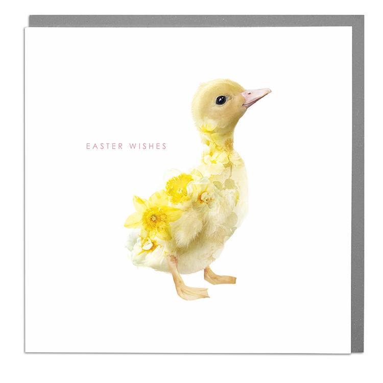 Easter Wishes Duckling Card - Side