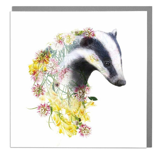 Botanical Badger Card