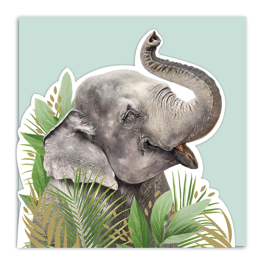 Elephant 3D Card