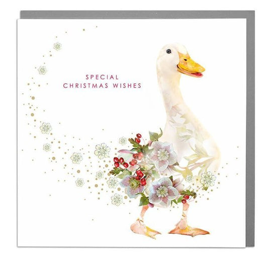 Wildlife Botanical Duck Christmas Card