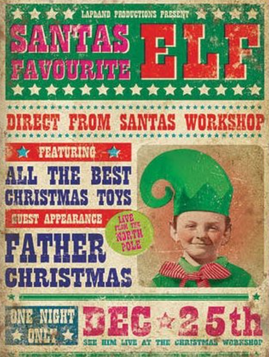Santa's Favourite Elf Mini Metal Sign Plaque - Blind Giraffe