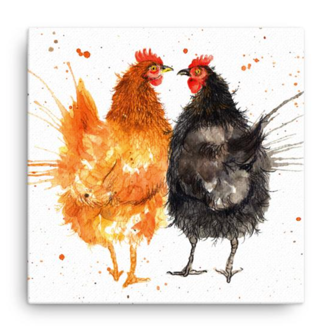 Splatter Hens Mini Canvas