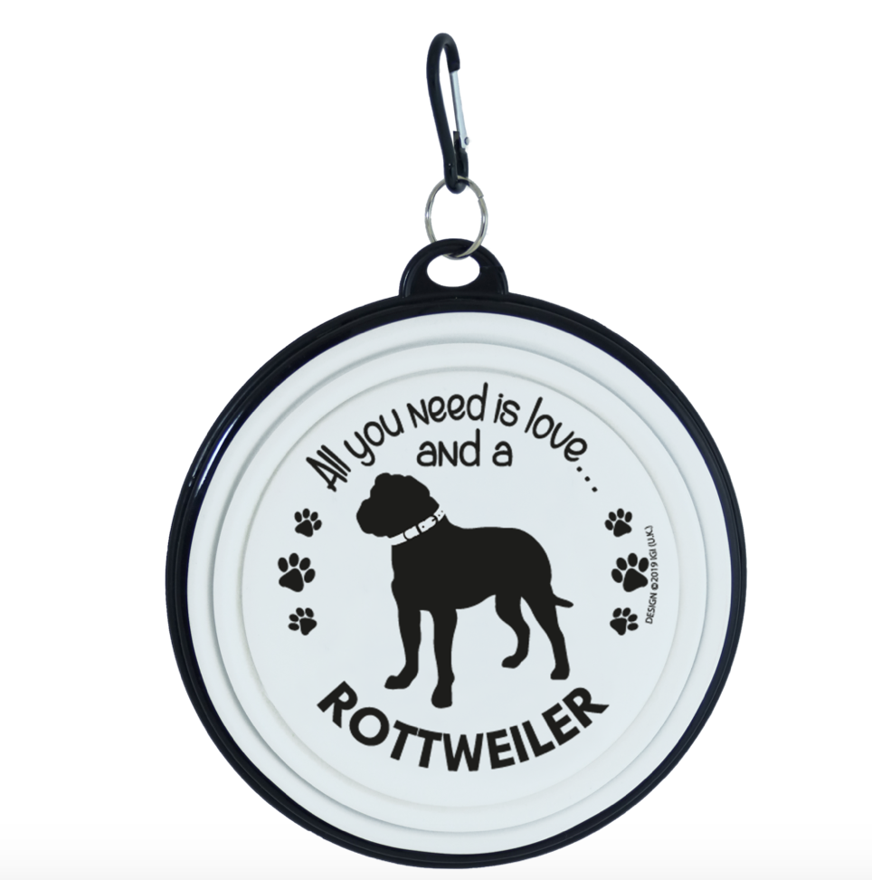 Rottweiler Collapsible Travel Bowl (large)