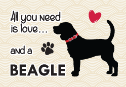 Beagle Wooden Magnet