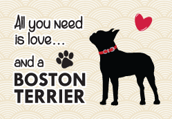 Boston Terrier Wooden Magnet