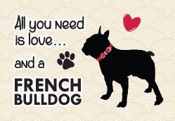 French Bulldog Wooden Magnet