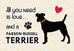 Parson Russell Terrier Wooden Magnet
