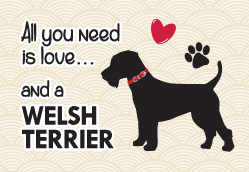 Welsh Terrier Wooden Magnet