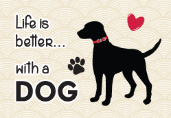 Life is Better With a Dog Wooden Magnet