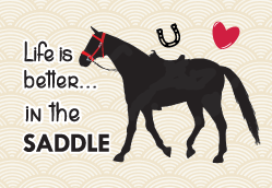 Life is Better in the Saddle Wooden Magnet