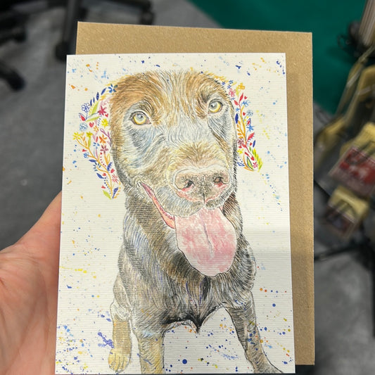 Ozzy the Labrador Greeting Card