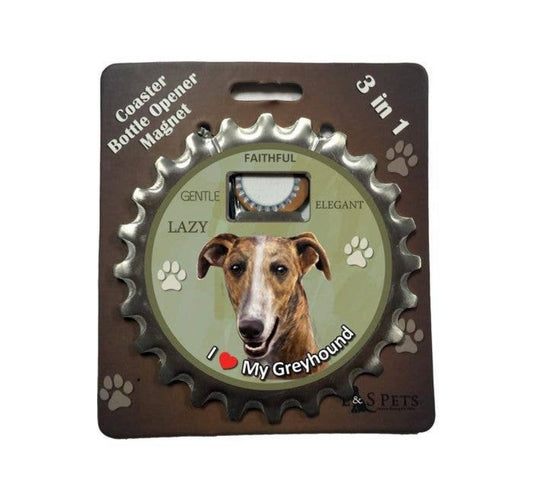 Bottle Opener Magnet - Greyhound