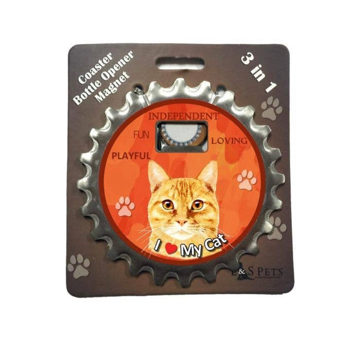Bottle Opener Magnet - Cat - Ginger/Orange Tabby Cat