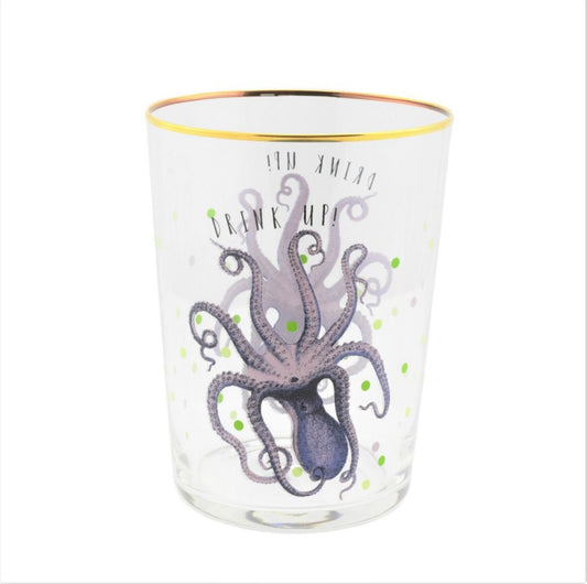 Yvonne Ellen Hi Ball Glass - Octopus