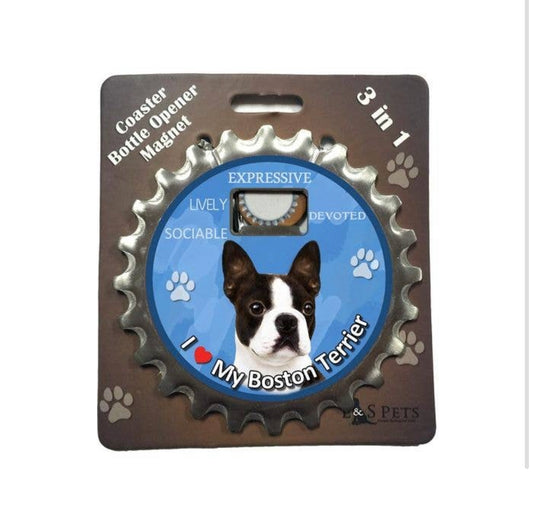Bottle Opener Magnet - Boston Terrier