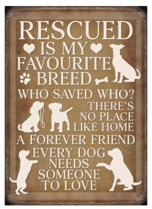 Rescued Is My Favourite Breed Dog Magnet
