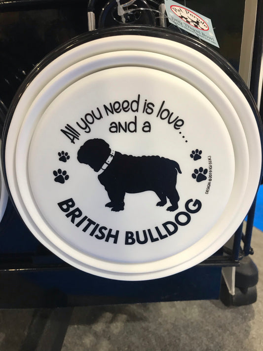 British Bulldog Collapsible Travel Bowl (Large)
