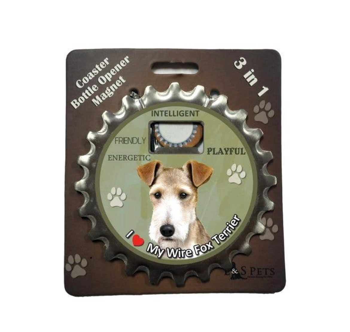 Bottle Opener Magnet - Wire Fox Terrier