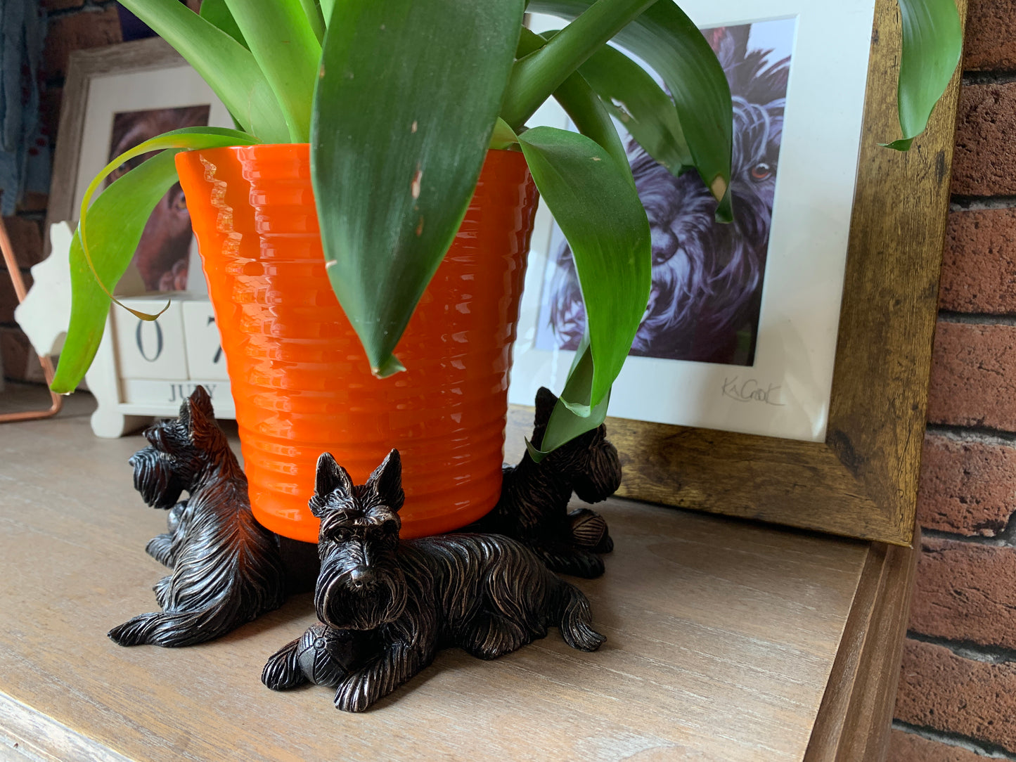 Scottish Terrier Plant Pot Feet (Bronze)