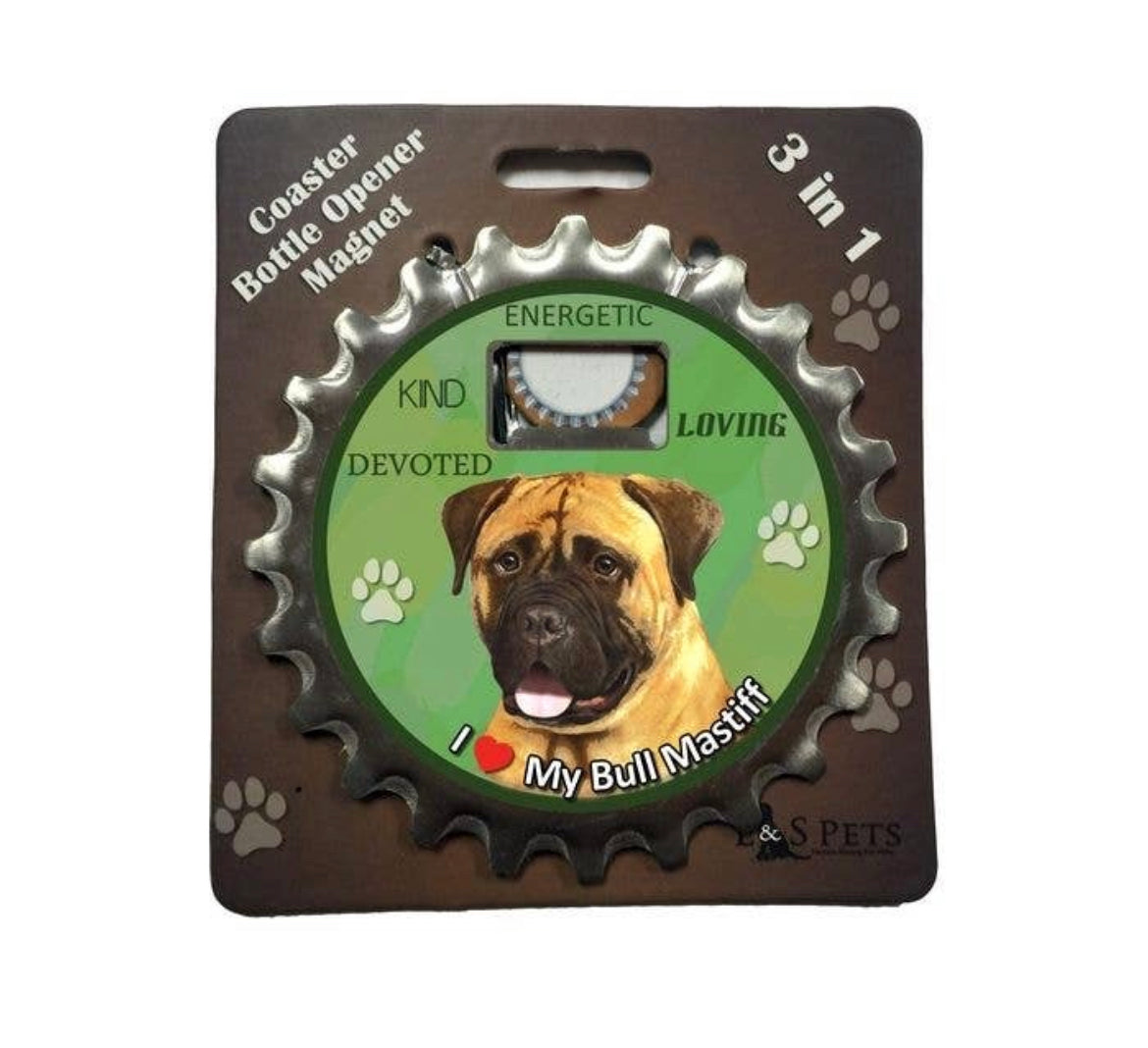 Bottle Opener Magnet - Bull Mastiff