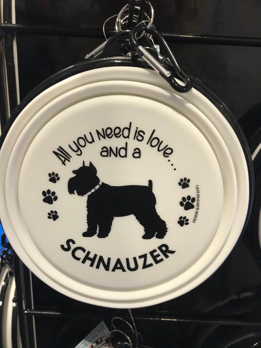 Schnauzer Collapsible Travel Bowl (Large)