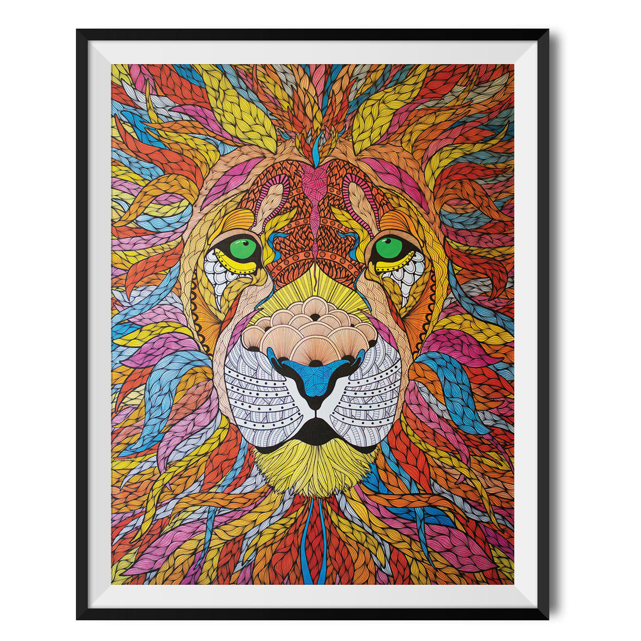 Lion Print A3 Print - Blind Giraffe